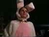 Anya in her bunny suit